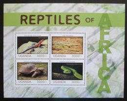 Poštovní známky Uganda 2014 Obojživelníci a plazi Mi# 3200-03 Kat 14€