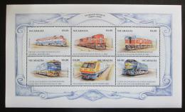 Poštovní známky Nikaragua 1999 Lokomotivy Mi# 4027-32 Kat 9€