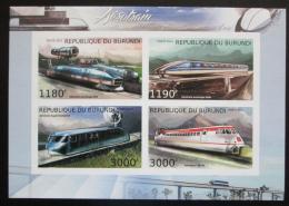 Poštovní známky Burundi 2012 Rychlovlaky neperf. Mi# 2943-46 B