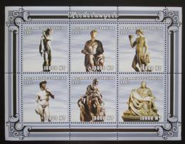 Poštovní známky Mosambik 2001 Sochy, Michelangelo Mi# 2127-32 Kat 11€