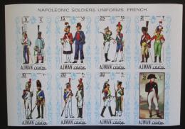 Poštovní známky Adžmán 1971 Napoleonské uniformy neperf. Mi# 685-92 B Kat 11€