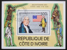 Poštovní známka Pobøeží Slonoviny 1976 Americká revoluce, 200. výroèí Mi# Block 6 