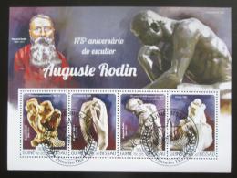 Potovn znmky Guinea-Bissau 2015 Sochy, Auguste Rodin Mi# 7629-32 Kat 14