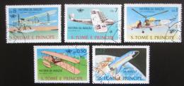 Poštovní známky Svatý Tomáš 1979 Letadla Mi# 592-93,595-97 Kat 11.20€