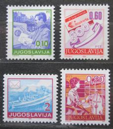Poštovní známky Jugoslávie 1990 Poštovní služby Mi# 2401-04