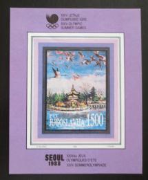 Poštovní známka Jugoslávie 1988 LOH Soul Mi# Block 32