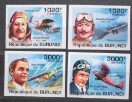 Potovn znmky Burundi 2011 Historie letectv neperf. Mi# 2210-13 B - zvtit obrzek