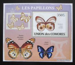 Poštovní známka Komory 2009 Motýli DELUXE Mi# 2151 Block