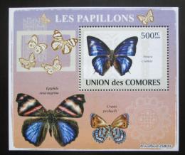 Poštovní známka Komory 2009 Motýli DELUXE Mi# 2153 Block