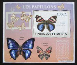 Poštovní známka Komory 2009 Motýli DELUXE Mi# 2154 Block