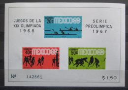 Poštovní známky Mexiko 1967 LOH Mexiko Mi# Block 7 Kat 6.50€