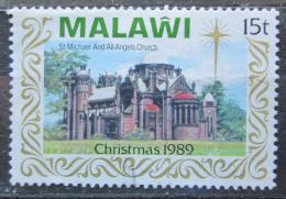 Poštovní známka Malawi 1989 Vánoce, kostel Mi# 541