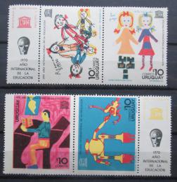 Poštovní známky Uruguay 1970 Dìtské kresby, UNESCO Mi# 1191-94