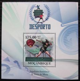 Poštovní známka Mosambik 2010 Stolní tenis, Guo Jue Mi# Block 323 Kat 10€