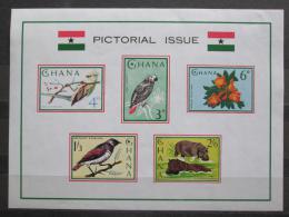 Poštovní známky Ghana 1964 Fauna a flóra Mi# Block 15 Kat 9€