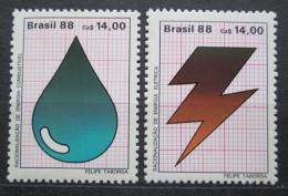 Poštovní známky Brazílie 1988 Úspora energií Mi# Mi# 2245-46