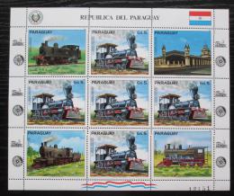 Poštovní známky Paraguay 1983 Lokomotivy Mi# 3585 Bogen Kat 30€