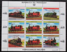 Potovn znmky Paraguay 1984 Lokomotivy Mi# 3785 Bogen Kat 30