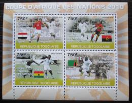 Poštovní známky Togo 2010 Africký pohár ve fotbale Mi# 3679-82 Kat 12€
