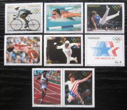 Poštovní známky Paraguay 1985 LOH Los Angeles s kupónem Mi# 3824-30