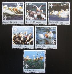 Poštovní známky Guinea-Bissau 2003 Pelikáni Mi# 2464-69 Kat 11€