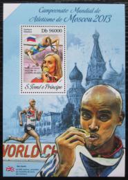 Poštovní známka Svatý Tomáš 2013 MS v lehké atletice Mi# Block 950 Kat 10€