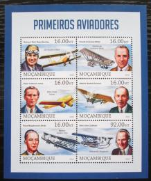 Poštovní známky Mosambik 2013 Letadla a letci Mi# 6567-72 Kat 10€