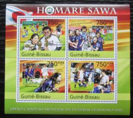 Poštovní známky Guinea-Bissau 2011 Homare Sawa, fotbalistka Mi# 5503-06 Kat 12€