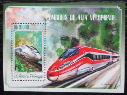 Poštovní známka Svatý Tomáš 2014 Moderní lokomotivy Mi# Block 1028 Kat 10€