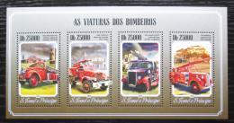 Poštovní známky Svatý Tomáš 2014 Hasièská auta Mi# 5920-23 Kat 10€