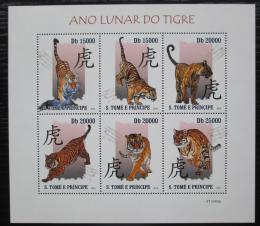 Poštovní známky Svatý Tomáš 2010 Tygøi Mi# 4494-99 Kat 11€