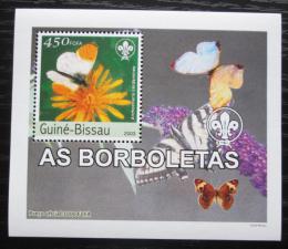 Poštovní známka Guinea-Bissau 2003 Motýli DELUXE Mi# 2482 Block