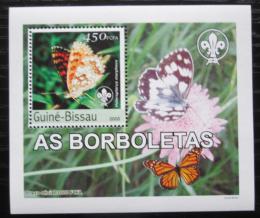 Poštovní známka Guinea-Bissau 2003 Motýli DELUXE Mi# 2484 Block