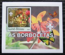 Poštovní známka Guinea-Bissau 2003 Motýli DELUXE Mi# 2485 Block