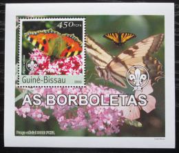 Poštovní známka Guinea-Bissau 2003 Motýli DELUXE Mi# 2486 Block