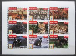 Poštovní známky Sierra Leone 1995 Fauna Mi# 2276-84 Kat 11€