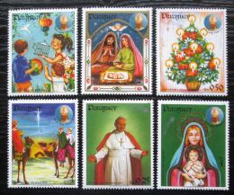 Poštovní známky Paraguay 1984 Papež Jan Pavel II., vánoce Mi# 3726-31