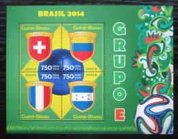 Poštovní známky Guinea-Bissau 2014 MS ve fotbale, skupina E Mi# 7202-05 Kat 12€