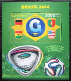 Poštovní známka Guinea-Bissau 2014 MS ve fotbale, skupina G Mi# Block 1262 Kat 8€