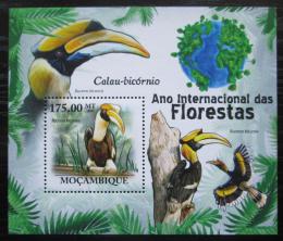 Poštovní známka Mosambik 2011 Dvojzoborožec žlutozobý Mi# Block 418 Kat 10€