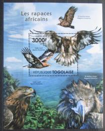 Poštovní známka Togo 2011 Afriètí dravci Mi# Block 633 Kat 12€