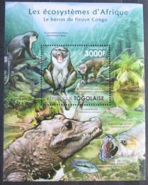 Poštovní známka Togo 2011 Fauna konžské pánve Mi# Block 648 Kat 12€