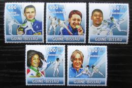 Poštovní známky Guinea-Bissau 2010 MS v šermu Mi# 5134-38 Kat 12€