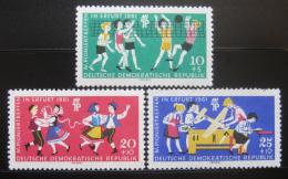 Poštovní známky DDR 1961 Setkání pionýrù Mi# 827-29