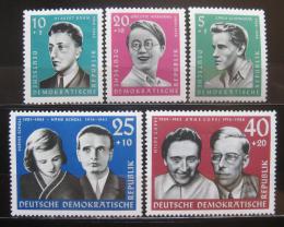 Poštovní známky DDR 1961 Osobnosti Mi# 849-53