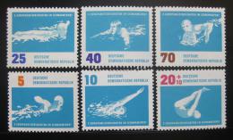 Poštovní známky DDR 1962 ME v plavání Mi# 907-12