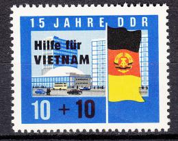 Poštovní známka DDR 1965 Pomoc Vietnamu Mi# 1125
