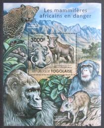 Poštovní známka Togo 2011 Ohrožená fauna Mi# Block 635 Kat 12€
