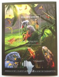 Poštovní známka Guinea 2012 Fauna západní Afriky, papoušci Mi# Block 2076 Kat 18€
