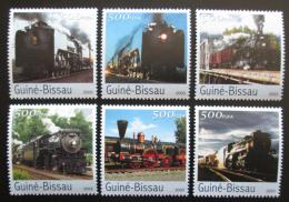 Poštovní známky Guinea-Bissau 2003 Parní lokomotivy Mi# 2650-55 Kat 13€